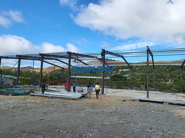 Instalación de taller de estructura de acero de Papúa