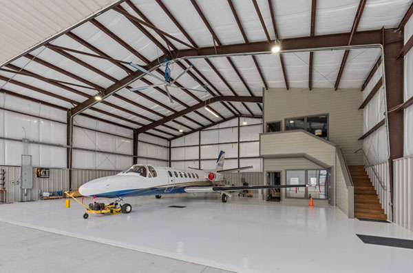 hangar de estructura de acero