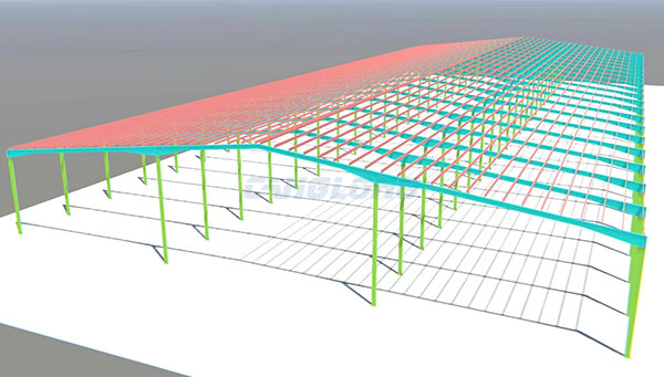 structura de pórtico de acero