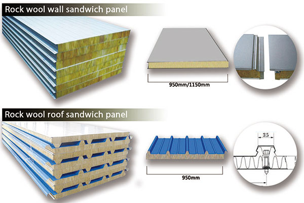 panel sándwich de lana de roca