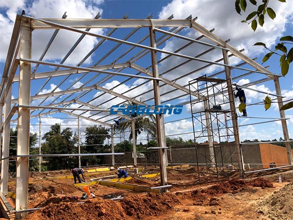 Instalación de almacén de estructura de acero