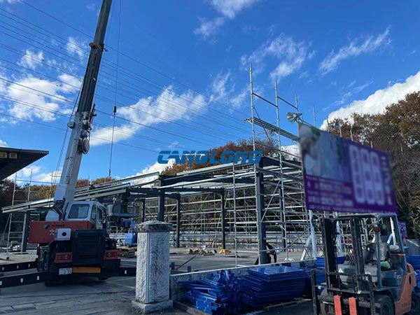 almacén de estructura de acero de una sola pendiente